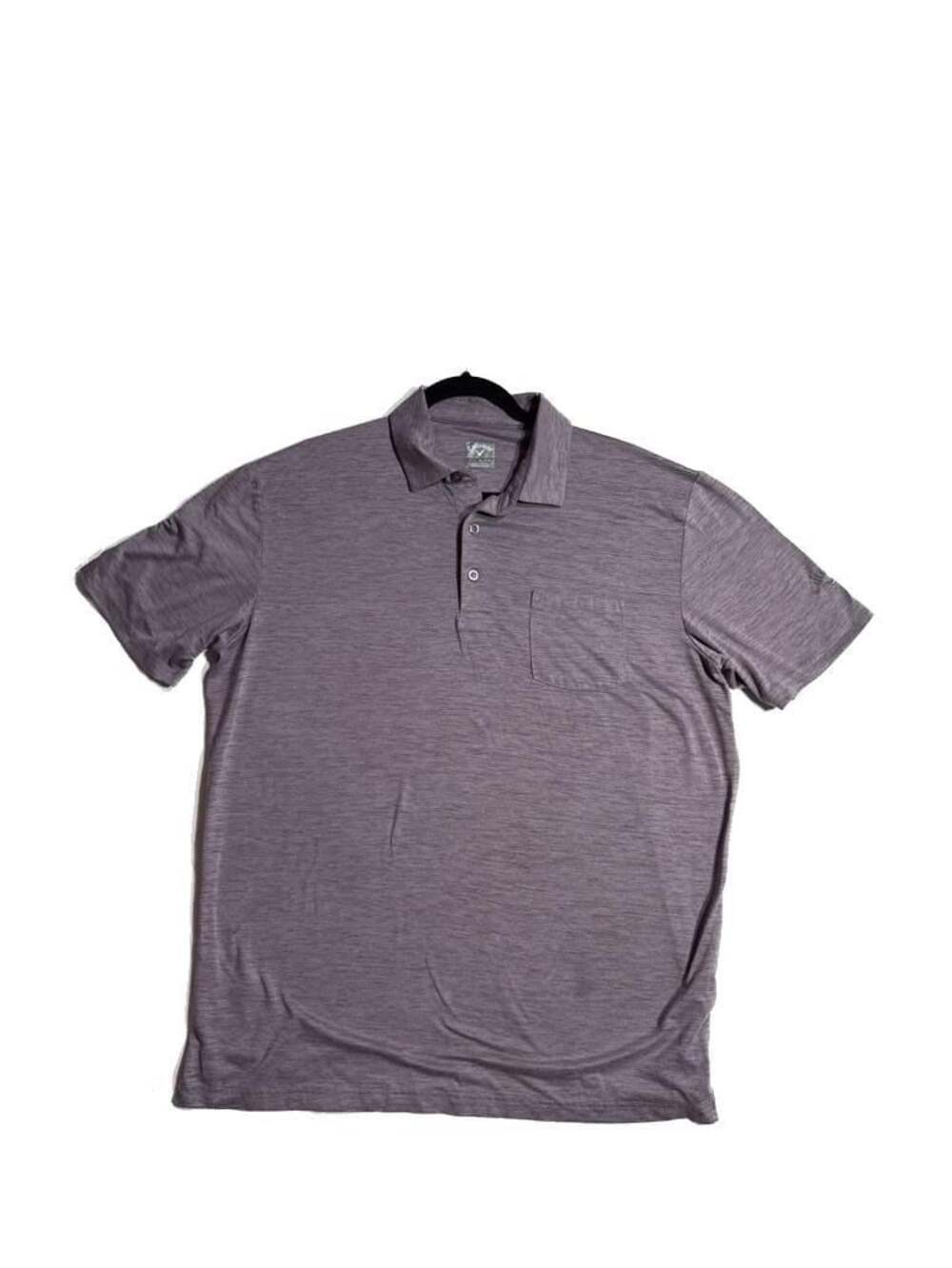 Callaway Men's Heathered Short Sleeve Pocket Polo Shirt, Size Large